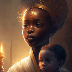 Dyl_Oostie_a_radiant_Godess_towering_over_young_african_boy_3cee7f69-9d51-471e-ad22-e04db8c5879d